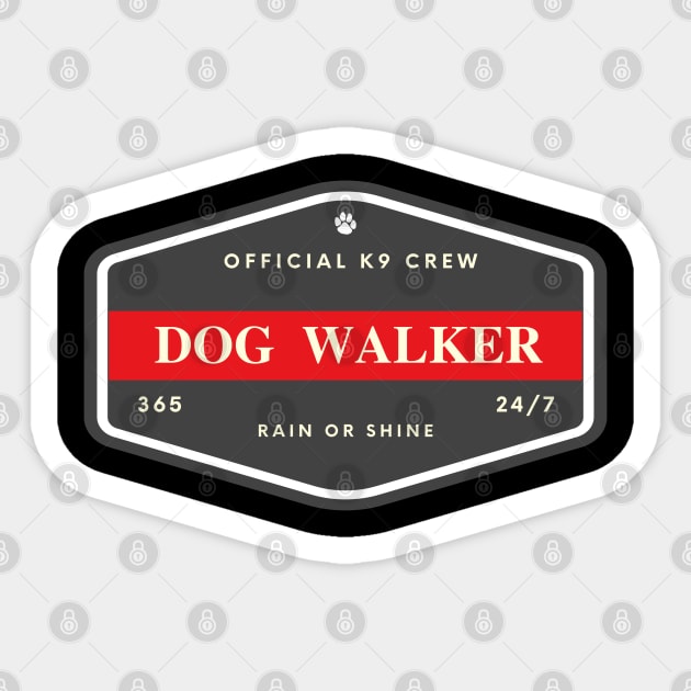 K9 Crew Dog Walker Sticker by ZogDog Pro